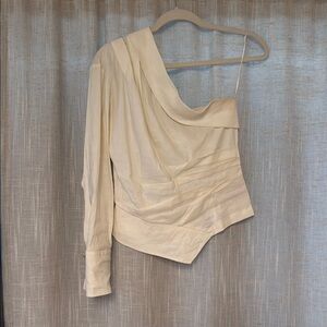 ZARA Cream One Sleeve Top 🤍